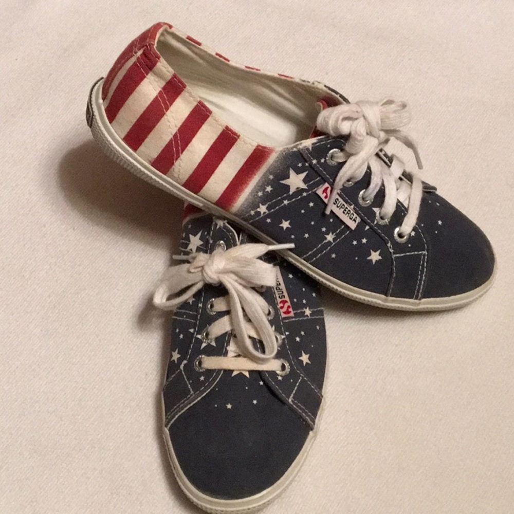 Superga Stars and Stripes Sneakers sz 9